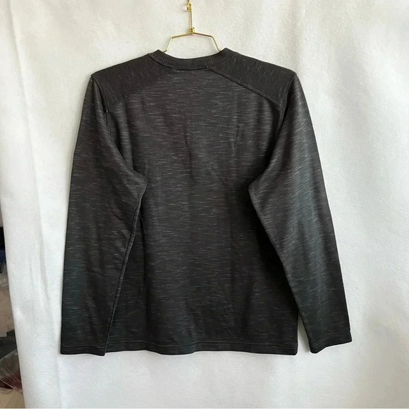 Prana Henley Tee Heathered Gray Size Small Long Sleeve - Picture 2 of 8
